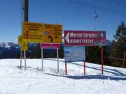 Segnaletica delle piste nella regione sciistica Dachstein West