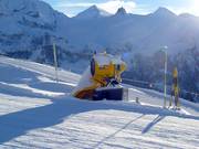Potente cannone da neve a Adelboden