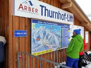 Pannello informativo presso la stazione a valle degli impianti Thurnhof