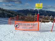 Segnaletica delle piste sull'Alpe Cermis