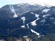 Vista sulle piste del comprensorio sciistico Alpe Cermis