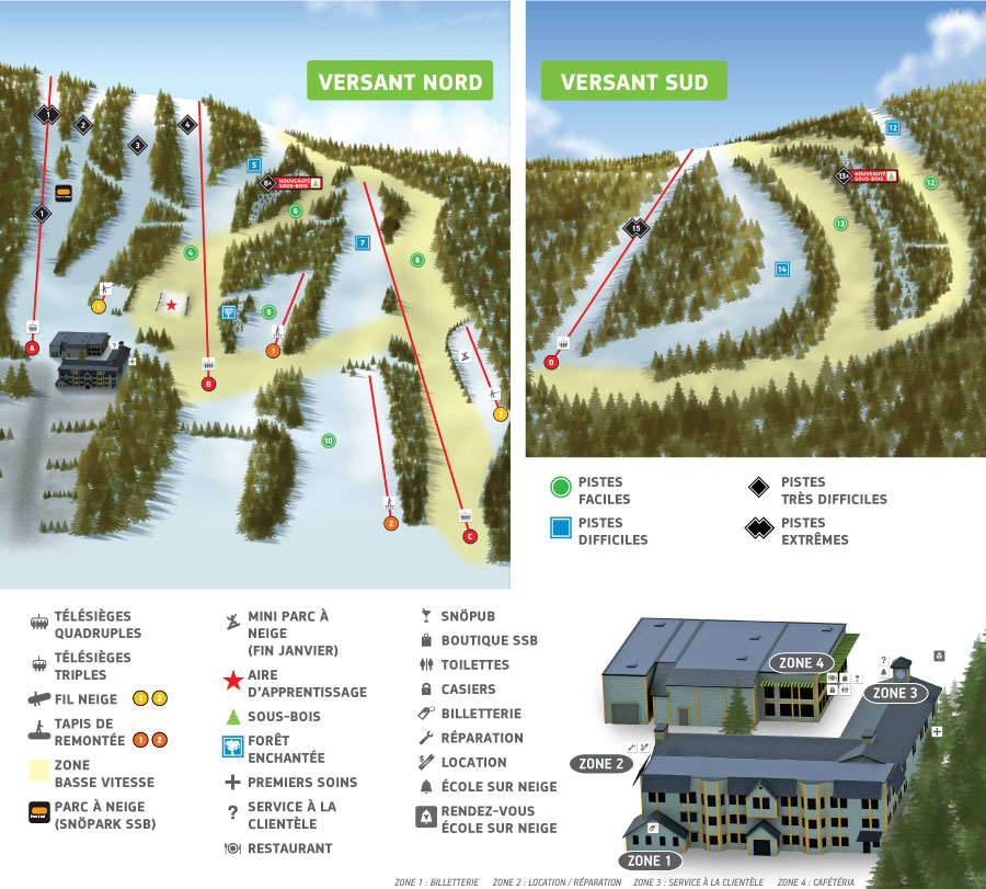 Mappa delle piste Mont SaintBruno SaintBrunodeMontarville