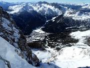 Vista dalla Rosetta su San Martino di Castrozza