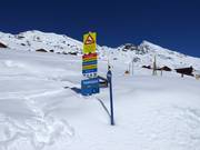 Tabellone informativo sullo stato della discesa a valle