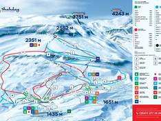 Mappa delle piste Shahdag (Şahdağ)