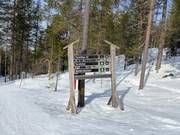 Segnaletica delle piste nell’area sciistica Idre Himmelfjäll