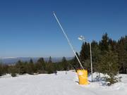 Potente innevamento della discesa a valle verso Bansko