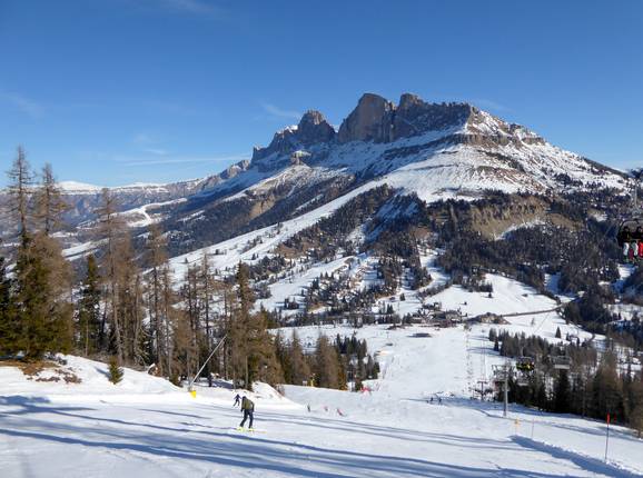 Vista dal Passo di Costalunga verso la Croda Rossa
