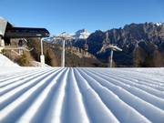 Perfetta preparazione delle piste a Cortina d'Ampezzo