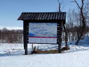 Mappa delle piste nell’area sciistica Björkliden