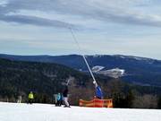 Lancia da neve all'Arber
