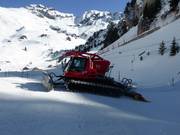 Il gatto delle nevi è pronto per l’uso.