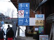 Pannelli informativi alla stazione a valle