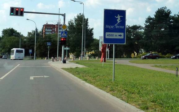 Lituania: Accesso nei comprensori sciistici e parcheggio – Accesso, parcheggi Snow Arena - Druskininkai