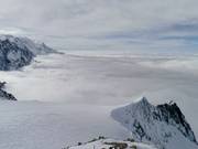 Vista dalla stazione a monte sulla Vallée de Chamonix
