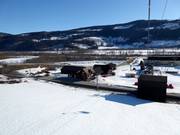 La stazione ferroviaria di Kvitfjell si trova direttamente presso l’area sciistica.