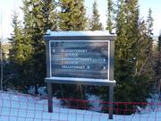 Segnaletica delle piste a Lindvallen