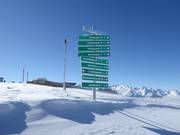 Tabellone delle piste nel comprensorio sciistico