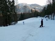 Inizio della pista allo skilift a piattello
