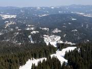 Vista dalla torre della televisione verso il centro sciistico 3 Studenet