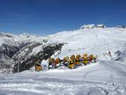 I cannoni da neve aspettano il prossimo utilizzo.