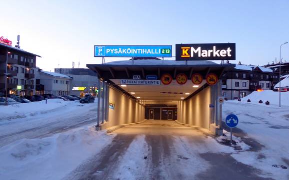 Ostrobotnia settentrionale: Accesso nei comprensori sciistici e parcheggio – Accesso, parcheggi Ruka