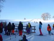 Folla presso lo skilift