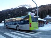 Fermata skibus presso la stazione a valle Ladurns