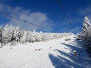 La pista più lunga dell’area sciistica presso la seggiovia Große Almberg