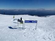 Segnaletica delle piste nell’area sciistica Tūroa