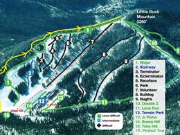 Mappa delle piste Loup Loup Ski Bowl