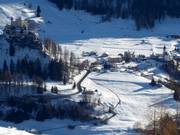 Vista sul pendio per principianti a Tarasp