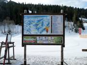 Mappa delle piste con informazioni operative alla stazione a valle