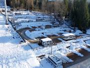 Camping Essenza Alpina direttamente sulla pista a valle verso Francolini