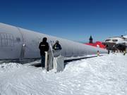 Ai tappeti mobili c'è sempre qualcuno pronto ad aiutare.