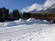 La pista da sci di fondo Talloipe Mellau parte direttamente dalla Mellaubahn.