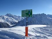 Segnaletica delle piste nell’area sciistica di Gargellen