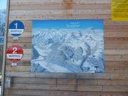 Mappa delle piste alla stazione a valle