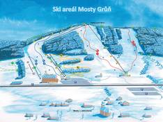 Mappa delle piste Mosty u Jablunkova