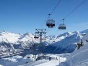 Glüna - 4pers.| Seggiovia ad alta velocità (ad agganciamento automatico) con cupole di protezione