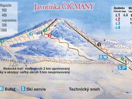 Mappa delle piste Čičmany - Javorinka