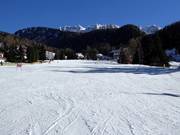 Piste di esercitazione ai margini del paese di Selva di Val Gardena