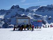 Tabellone informativo ad Arabba presso Bec de Roces