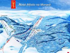 Mappa delle piste Harusák - Nové Město na Moravě