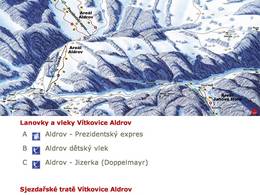 Mappa delle piste Aldrov - Vítkovice (Witkowitz)