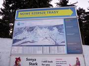 Mappa delle piste alla stazione a monte