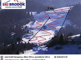 Mappa delle piste Brodok - Poráč