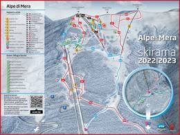 Mappa delle piste Alpe di Mera - Scopello
