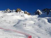 Pendii di neve fresca presso la seggiovia Contrabbandieri