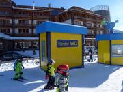 WC per bambini presso lo skilift a piattello